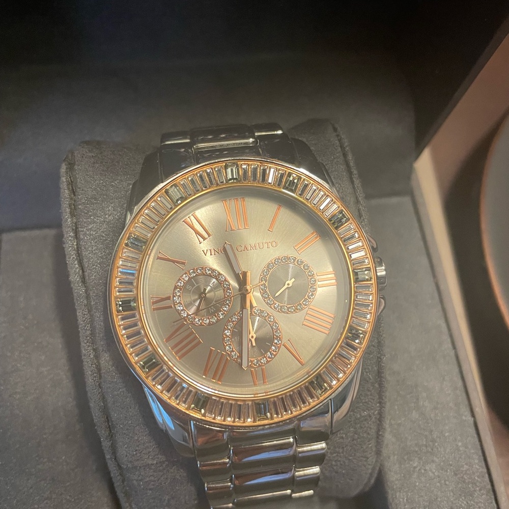 Vince Camuto silver tone watch